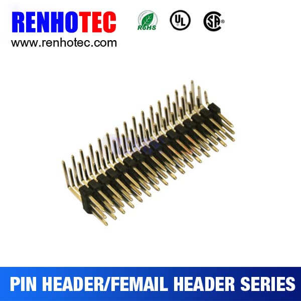 90 Degree Double Row 1_27mm Pitch Pin Header